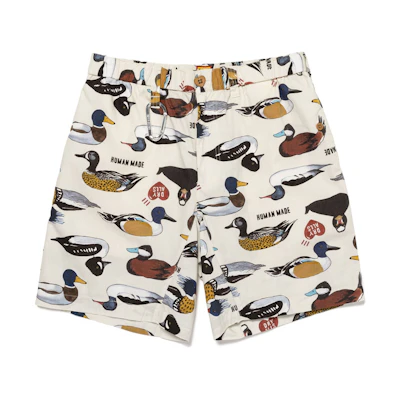 HUMAN MADE SS24 Summer Duck Print Loose Fit Casual Shorts Unisex. HM27PT018