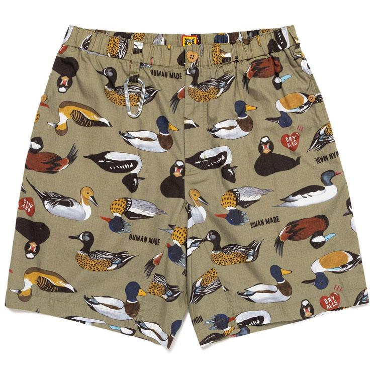 Order HUMAN MADE SS24 Celana Pendek Santai Unisex Motif Bebek Musim Panas. HM27PT018