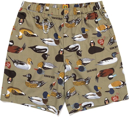 HUMAN MADE SS24 Celana Pendek Santai Unisex Motif Bebek Musim Panas. HM27PT018 Order HUMAN MADE SS24 Celana Pendek Santai Unisex Motif Bebek Musim Panas. HM27PT018