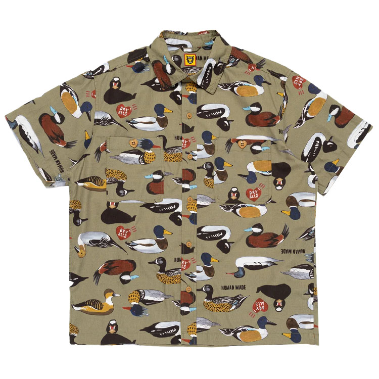 HUMAN MADE SS24 Summer Vibe Duck Pattern Short Sleeve Shirt Unisex HM27SH018