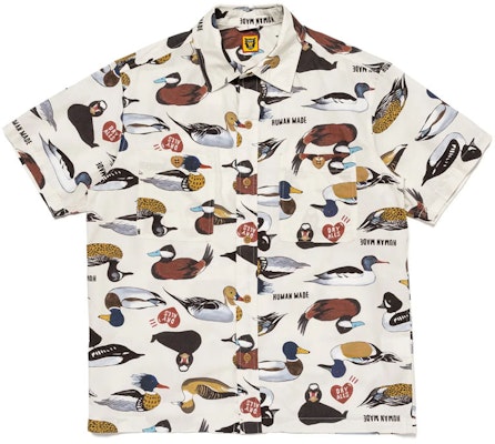 휴먼 메이드 SS24 썸머 바이브 오리 패턴 반팔 셔츠 유니섹스 HM27SH018 Purchase 휴먼 메이드 SS24 썸머 바이브 오리 패턴 반팔 셔츠 유니섹스 HM27SH018