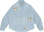 Buy HUMAN MADE SS24 Teal Button-Up Shirt with Duck Animal Design Unisex Long Sleeve HM27SH010