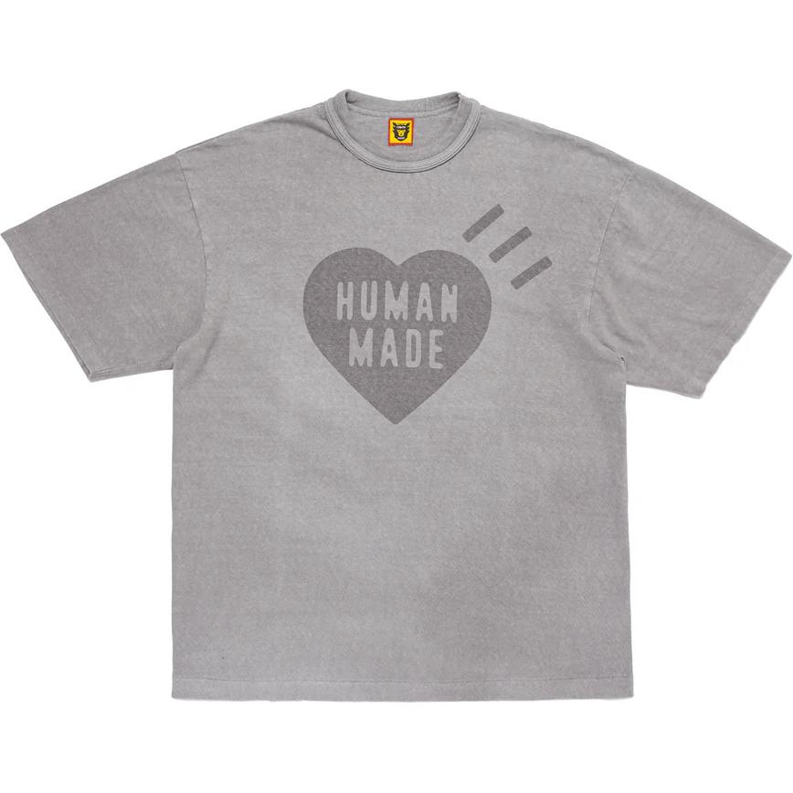 HUMAN MADE SS24 Unisex Charcoal Heart Print Tee with Natural Dye Craft. HM27CS057 圖 2