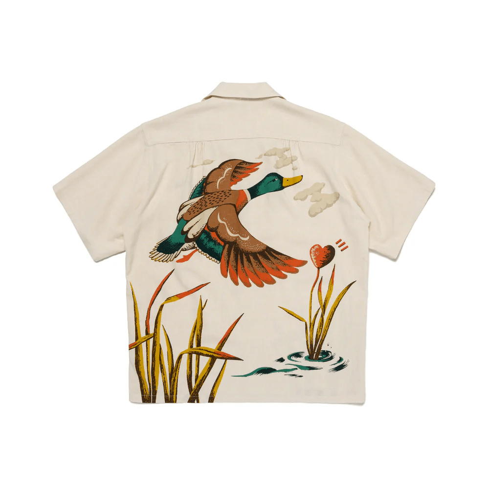 HUMAN MADE SS24 Unisex Duck Graphic Button-Up Short Sleeve Shirt HM27SH028