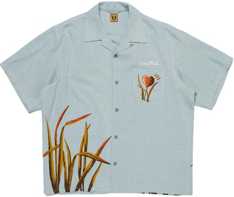 휴먼메이드 SS24 유니섹스 오리 그래픽 반팔 버튼업 셔츠 HM27SH028 Shop 휴먼메이드 SS24 유니섹스 오리 그래픽 반팔 버튼업 셔츠 HM27SH028