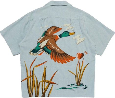 휴먼메이드 SS24 유니섹스 오리 그래픽 반팔 버튼업 셔츠 HM27SH028 Purchase 휴먼메이드 SS24 유니섹스 오리 그래픽 반팔 버튼업 셔츠 HM27SH028