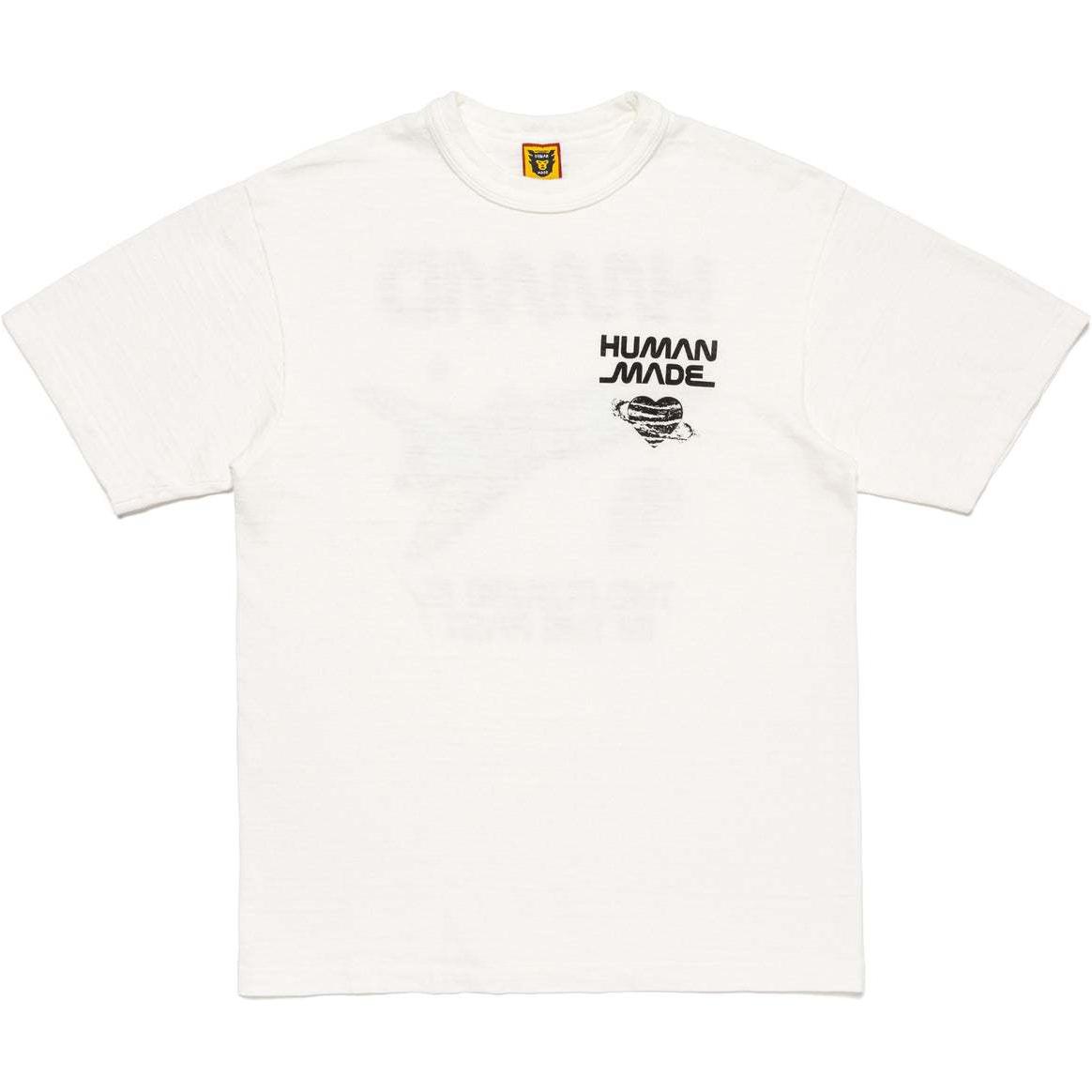 HUMAN MADE SS24 Unisex Soft Short Sleeve T-Shirt with Cosmic Back Graphic. HM27TE011