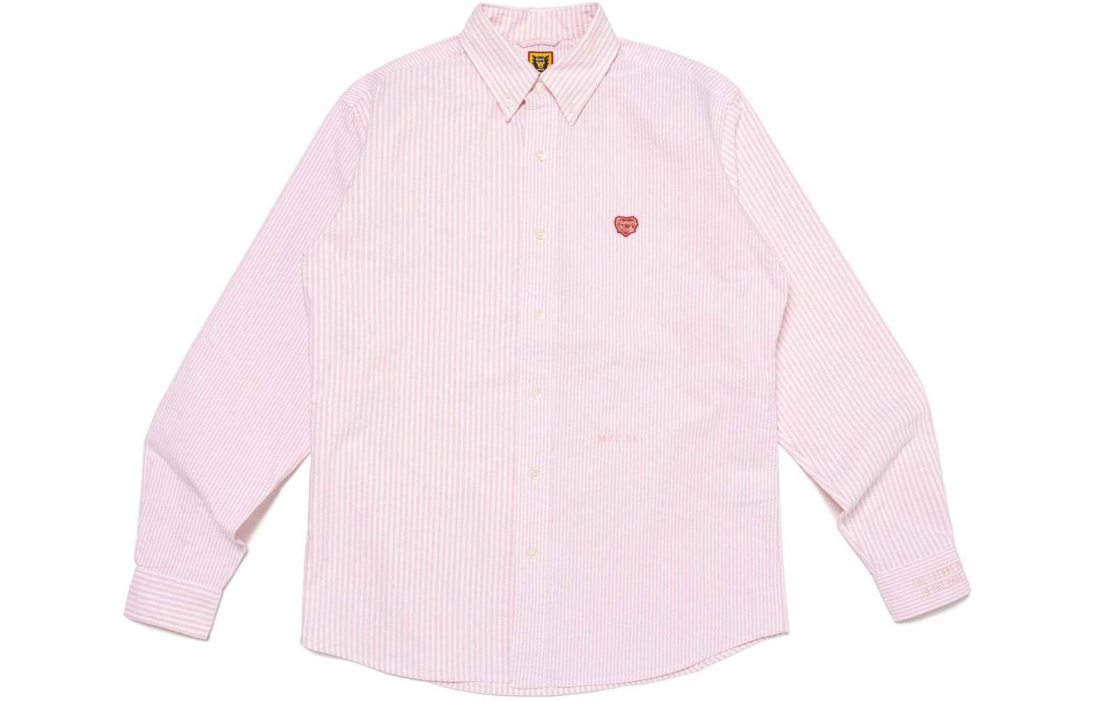 Shop 휴먼메이드 SS24 유니섹스 스트라이프 긴팔 캐주얼 코튼 셔츠 HM27SH005