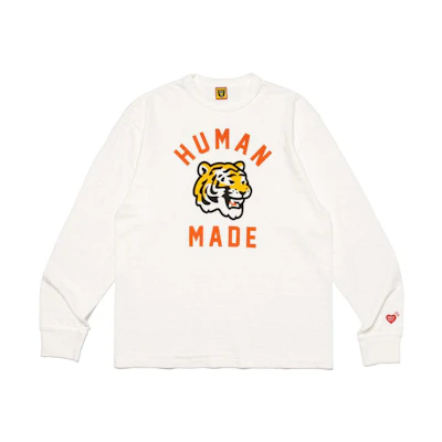 HUMAN MADE SS24 Unisex Tiger Graphic Long Sleeve Crewneck T-Shirt HM27CS013