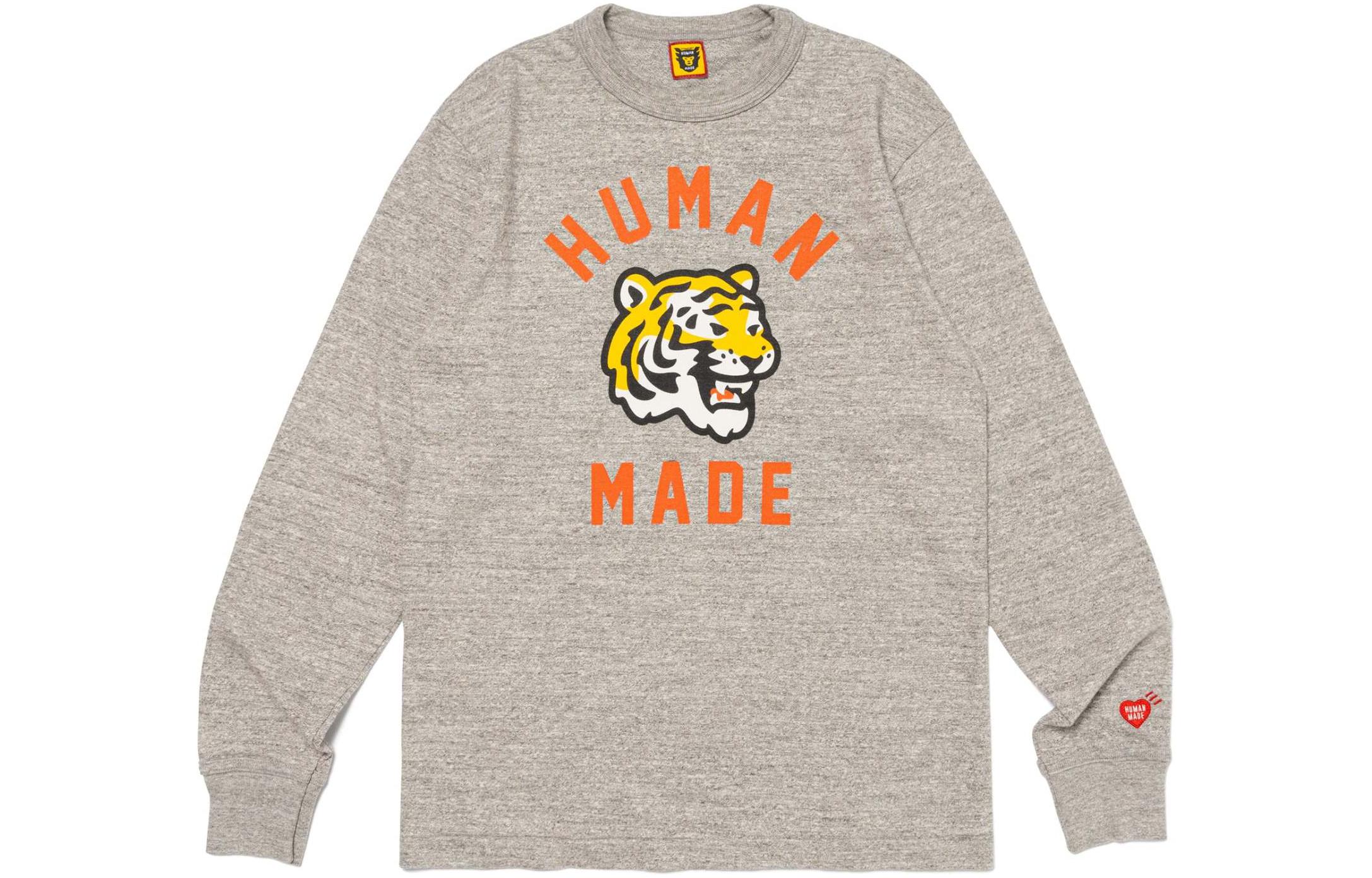 Shop Camiseta Manga Larga Unisex Gráfica de Tigre HUMAN MADE SS24. HM27CS013