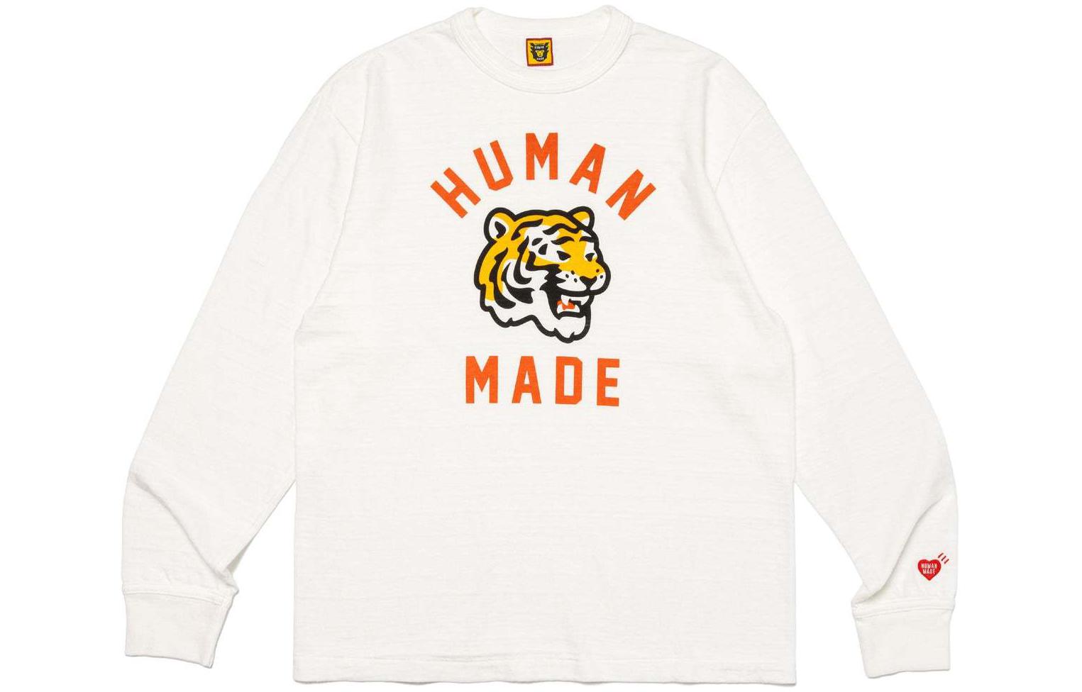Details for Camiseta Manga Larga Unisex Gráfica de Tigre HUMAN MADE SS24. HM27CS013