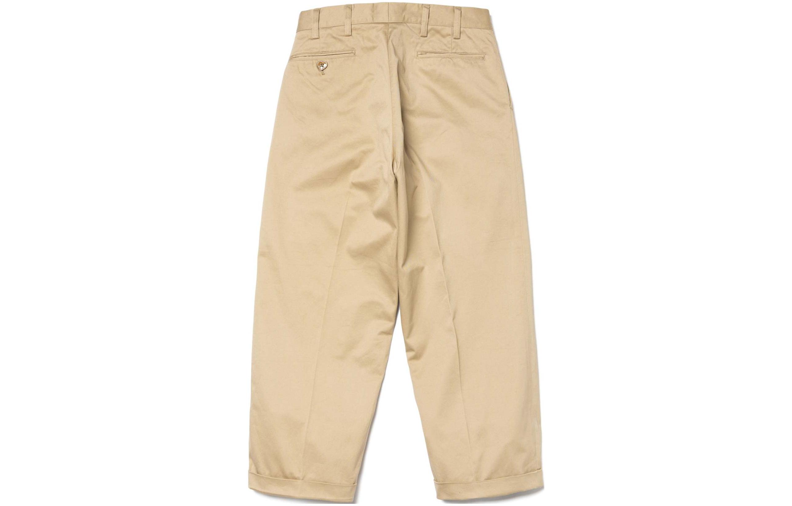 Purchase HUMAN MADE SS24 Unisex Wide-Leg Cropped Casual Pants with Zipper HM27PT005