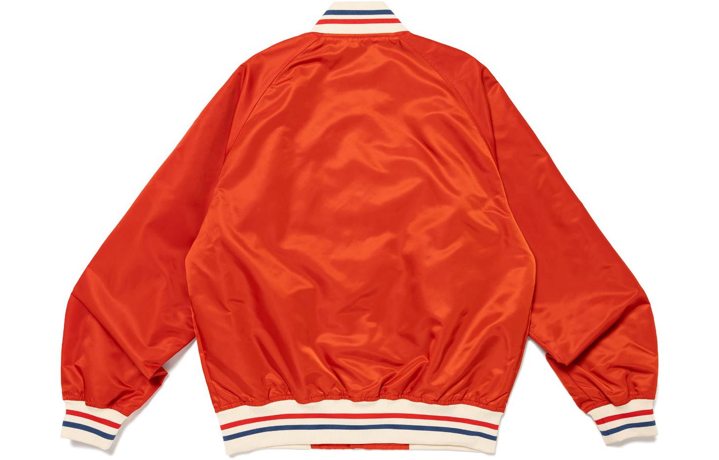 Purchase HUMAN MADE SS24 男女同款标志棒球夹克，条纹罗纹领设计. HM27JK008