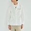 Shop HUMAN MADE SS24 White Casual Logo Embroidered Button Workwear Jacket Unisex HM27JK022