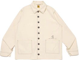 Order HUMAN MADE SS24 白色刺绣纽扣休闲工装夹克 男女通用款。 HM27JK023