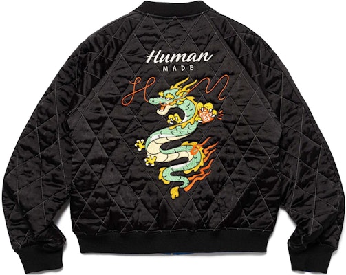 HUMAN MADE SS24 Year of Dragon Reversible Embroidered Crewneck Jacket Black HM27JK001 Lookbook HUMAN MADE SS24 Year of Dragon Reversible Embroidered Crewneck Jacket Black HM27JK001