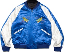 HUMAN MADE SS24 Jaket Crewneck Bordir Reversible Black Tahun Naga HM27JK001 Shop HUMAN MADE SS24 Jaket Crewneck Bordir Reversible Black Tahun Naga HM27JK001