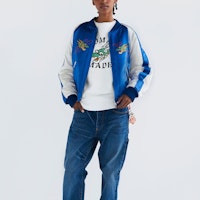 HUMAN MADE SS24 Jaket Crewneck Bordir Reversible Black Tahun Naga HM27JK001 Details for HUMAN MADE SS24 Jaket Crewneck Bordir Reversible Black Tahun Naga HM27JK001