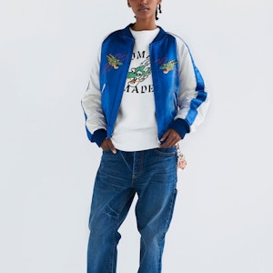 휴먼 메이드 SS24 용의 해 리버시블 자수 크루넥 자켓 블랙 HM27JK001 Details for 휴먼 메이드 SS24 용의 해 리버시블 자수 크루넥 자켓 블랙 HM27JK001