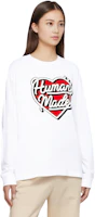 Details for HUMAN MADE SS25 愛心標誌長袖羅紋圓領上衣 男女適穿 HM29CS021