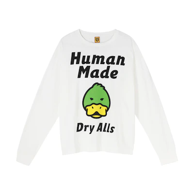 HUMAN MADE Tiger Duck Dog Bear Print Heart Long Sleeve T-Shirt Unisex HM23CS015