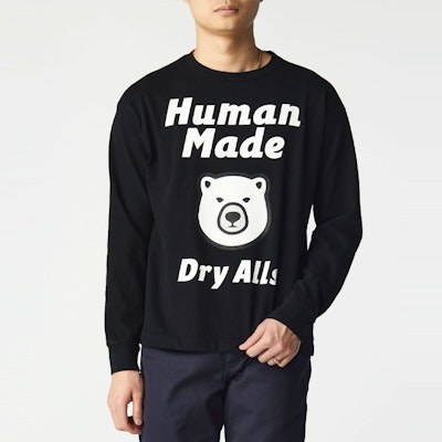 Camiseta Unisex HUMAN MADE Tigre Pato Perro Oso Estampado Corazón Manga Larga HM23CS015 3