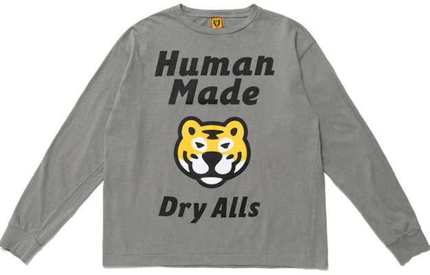 Camiseta Unisex HUMAN MADE Tigre Pato Perro Oso Estampado Corazón Manga Larga HM23CS015 5