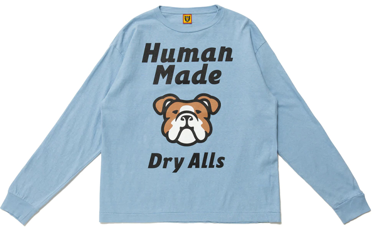 Order Camiseta Unisex HUMAN MADE Tigre Pato Perro Oso Estampado Corazón Manga Larga HM23CS015