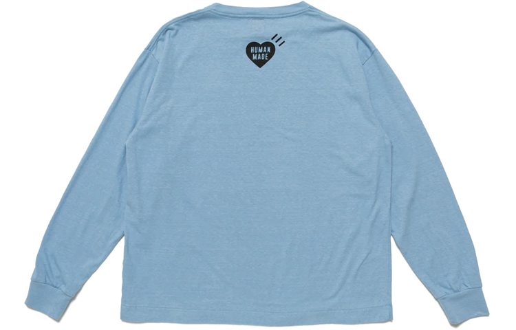 Lookbook Camiseta Unisex HUMAN MADE Tigre Pato Perro Oso Estampado Corazón Manga Larga HM23CS015