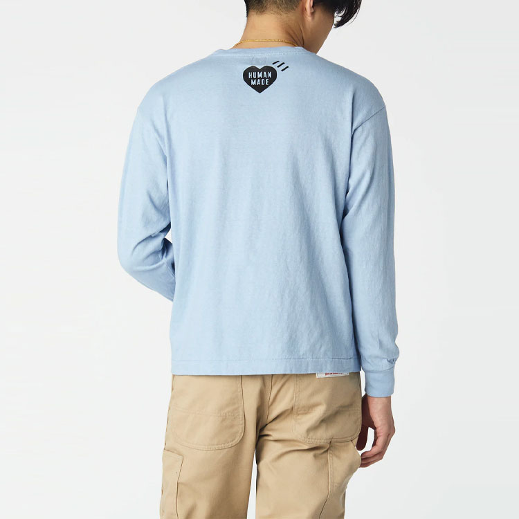 Purchase Camiseta Unisex HUMAN MADE Tigre Pato Perro Oso Estampado Corazón Manga Larga HM23CS015