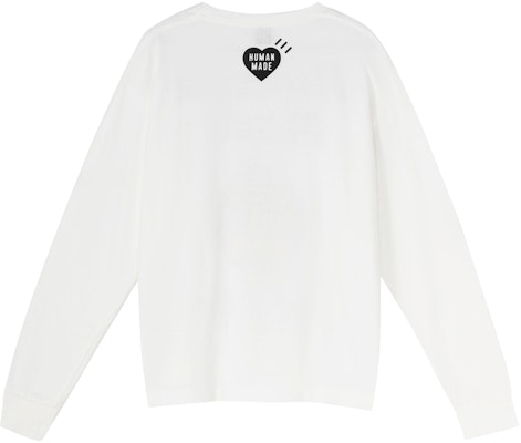 Camiseta Unisex HUMAN MADE Tigre Pato Perro Oso Estampado Corazón Manga Larga HM23CS015 Sizing Camiseta Unisex HUMAN MADE Tigre Pato Perro Oso Estampado Corazón Manga Larga HM23CS015