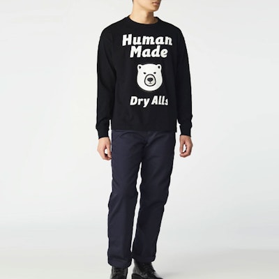 Camiseta Unisex HUMAN MADE Tigre Pato Perro Oso Estampado Corazón Manga Larga HM23CS015 2