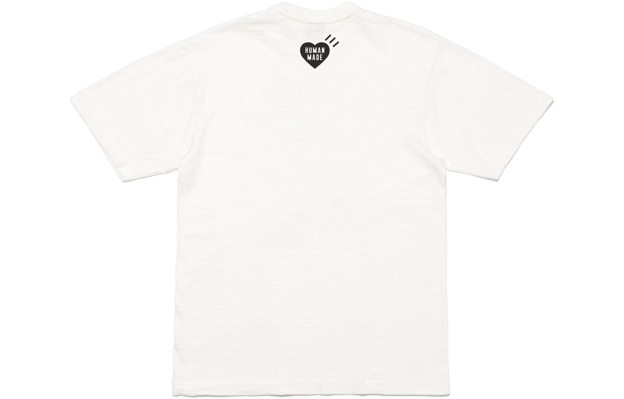 Lookbook 휴먼 메이드 타이거 헤드 프린트 유니섹스 반팔 크루넥 티셔츠 HM27TE002