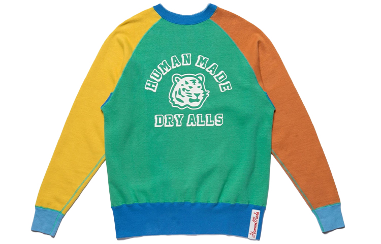 Shop 휴먼 메이드 타이거 헤드 레트로 남성용 풀오버 스웻셔츠 HM20CS026