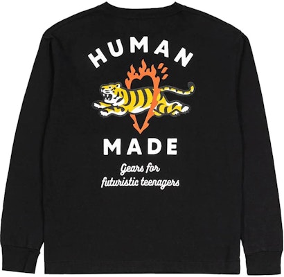 Camiseta Unisex HUMAN MADE Cuello Redondo Manga Larga Estampado de Tigre. HM25CS029 Shop Camiseta Unisex HUMAN MADE Cuello Redondo Manga Larga Estampado de Tigre. HM25CS029