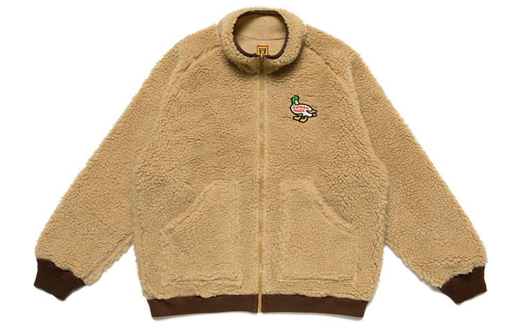 HUMAN MADE Unisex Fleece Jacket with Mountain Print Back HM20JK018