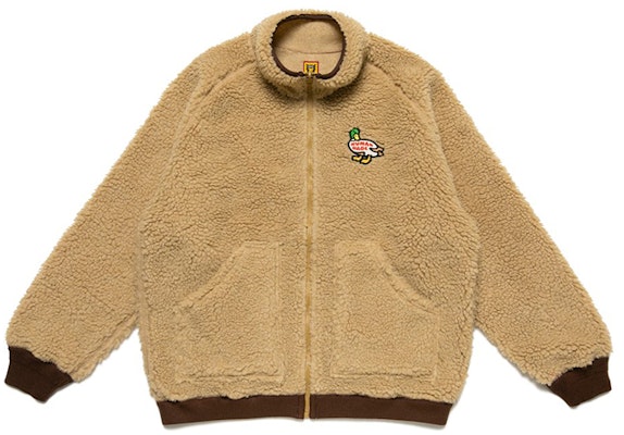 HUMAN MADE Unisex Fleece Jacket with Mountain Print Back HM20JK018 Buy HUMAN MADE Unisex Fleece Jacket with Mountain Print Back HM20JK018