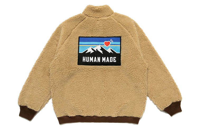 Purchase HUMAN MADE Unisex Fleece Jacket with Mountain Print Back HM20JK018