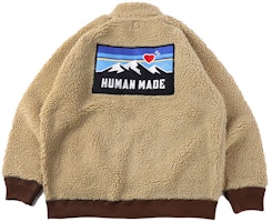 HUMAN MADE Unisex Sherpa Fleece Jacket HM20JK016 HUMAN MADE Unisex Sherpa Fleece Jacket HM20JK016