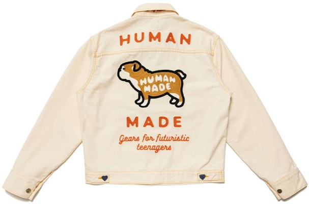 HUMAN MADE Jaket Putih Lengan Panjang Unisex dengan Desain Polos dan Kerah HM22JK008 Lookbook HUMAN MADE Jaket Putih Lengan Panjang Unisex dengan Desain Polos dan Kerah HM22JK008