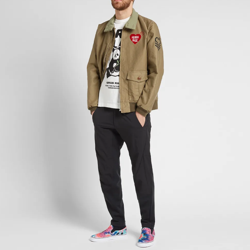 Lookbook HUMAN MADE 白熊標誌圖案印花短袖T恤 HM17TE003-01