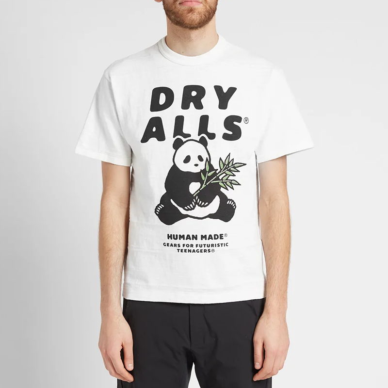 Shop HUMAN MADE 白熊標誌圖案印花短袖T恤 HM17TE003-01