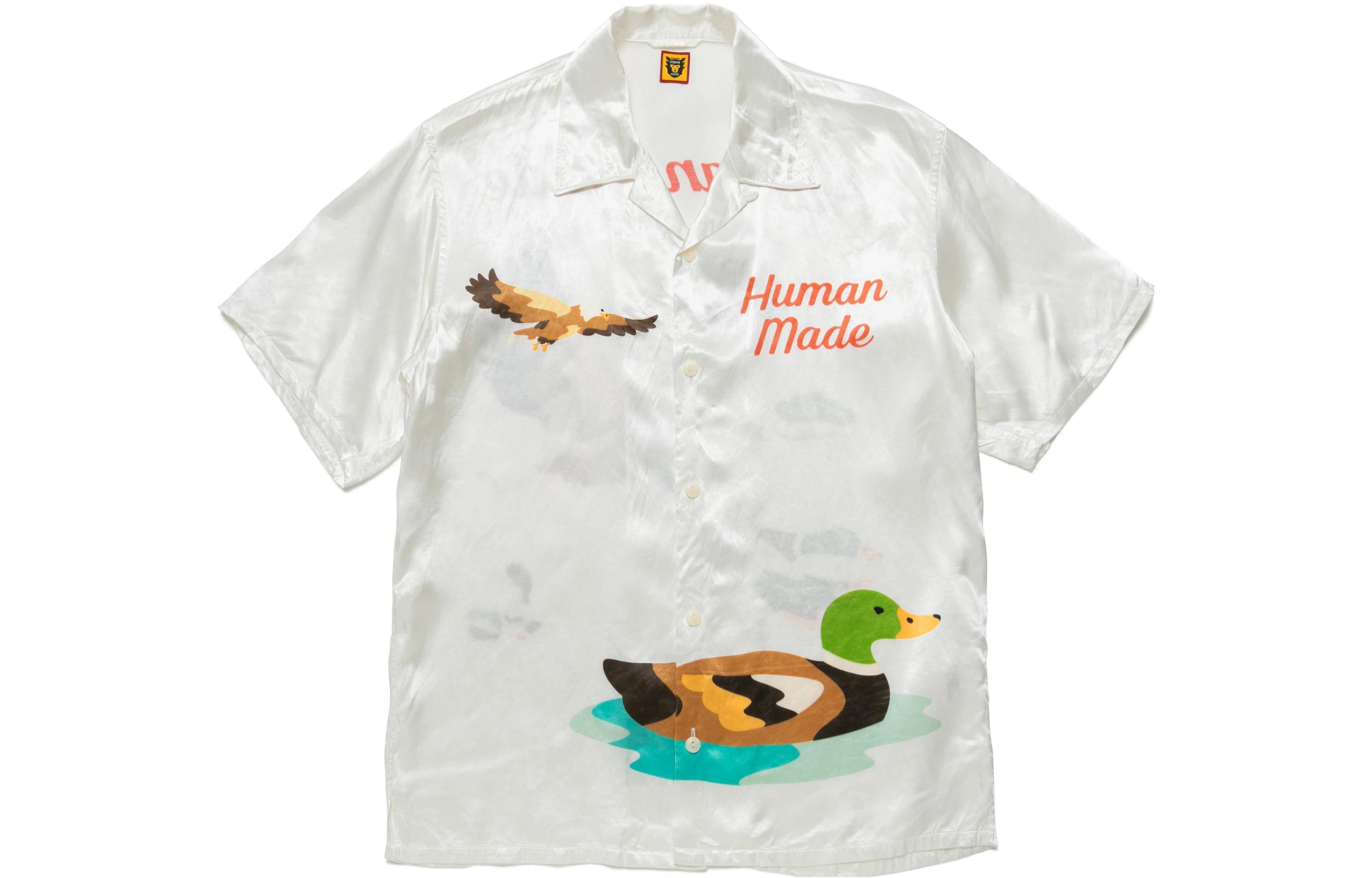 Order HUMAN MADE White Short Sleeve Shirt with Animal Logo for Men. HM23SH011