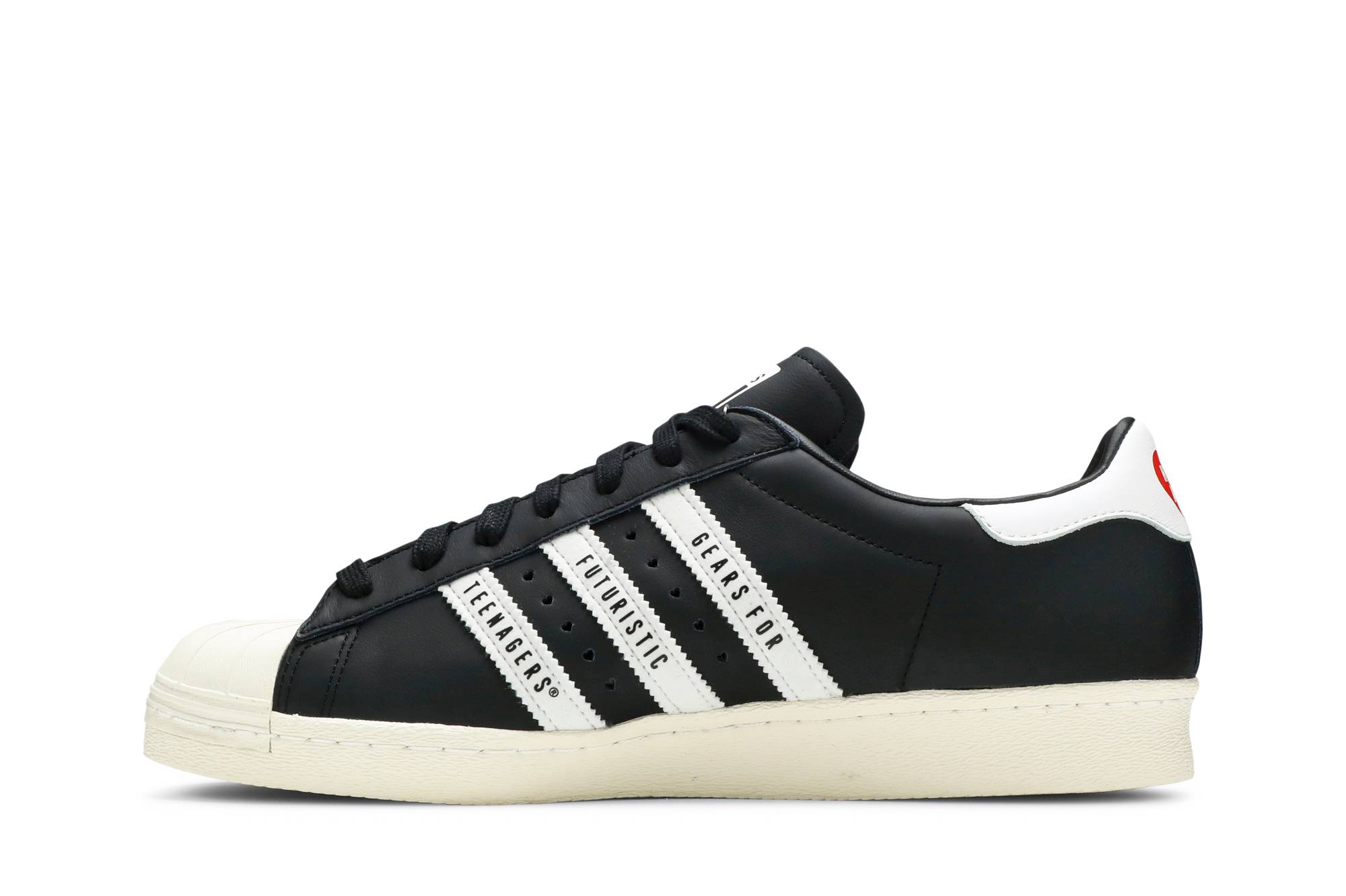 Lookbook 퓨처리스틱 틴에이저 기어, 휴먼메이드 X 아디다스 슈퍼스타 (블랙 화이트) FY0729