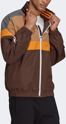 Human Made x adidas Windbreaker Jacket Brown Shop Human Made x adidas Windbreaker Jacket Brown