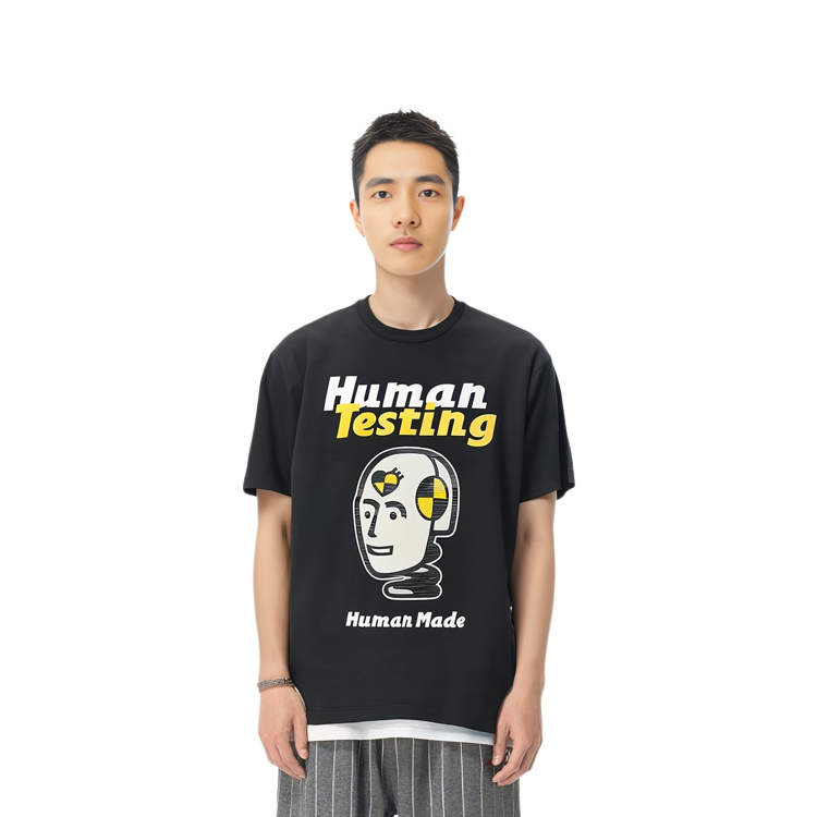 Shop HUMAN MADE x ASAP Rocky 人類測試機器人卡通圖案T恤 男女同款。 XX23TE010