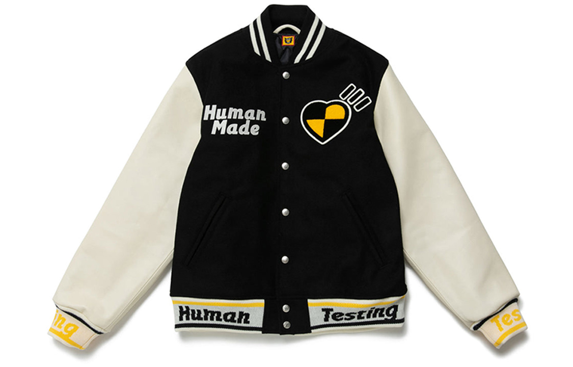 HUMAN MADE x ASAP Rocky Human Testing Varsity Jacket Black Unisex HM23HT001