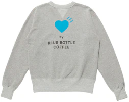 Human Made x BLUE BOTTLE COFFEE FW21 Grey Crewneck Sweatshirt Blue Heart Design XX22CS013 Human Made x BLUE BOTTLE COFFEE FW21 Grey Crewneck Sweatshirt Blue Heart Design XX22CS013