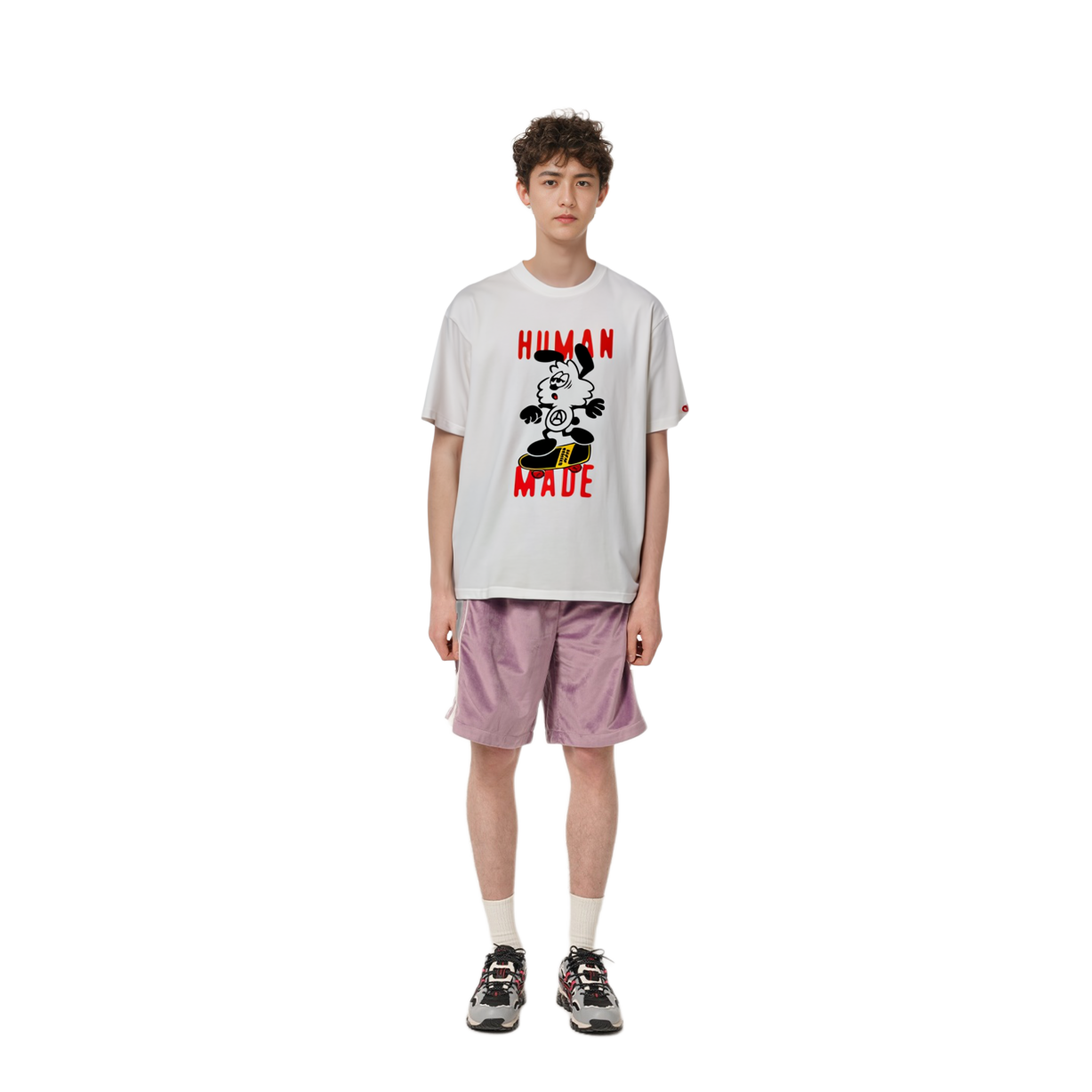 Details for HUMAN MADE x Girls Don''t Cry SS21 カートゥーンプリント スケートボードTシャツ 男女兼用 XX21TE003