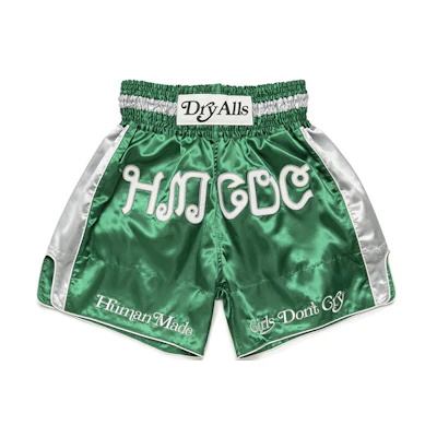 HUMAN MADE Girls Don't Cry SS21 Thai Letter Satin Shorts Men’s. XX21PT001